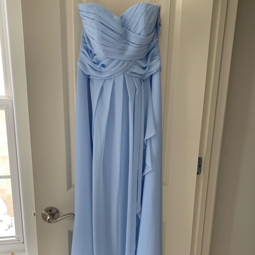 Icy Blue strapless bridesmaid dress *has been altered - Picture 3 of 5